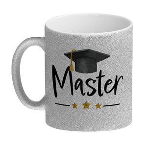 Master bestanden Kaffeebecher mit Masterhut