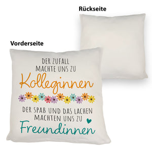 Beste Kollegin Kissen mit Spruch Von Kolleginnen zu Freundinnen durch Spaß