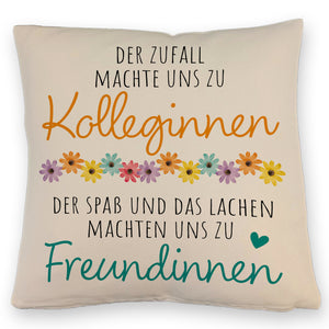 Beste Kollegin Kissen mit Spruch Von Kolleginnen zu Freundinnen durch Spaß