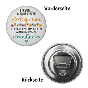 Beste Kollegin Magnet rund mit Spruch nicht nur Kolleginnen sondern Freundinnen