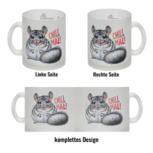 Pummeliges Chinchilla Kaffeebecher mit Spruch Chill mal