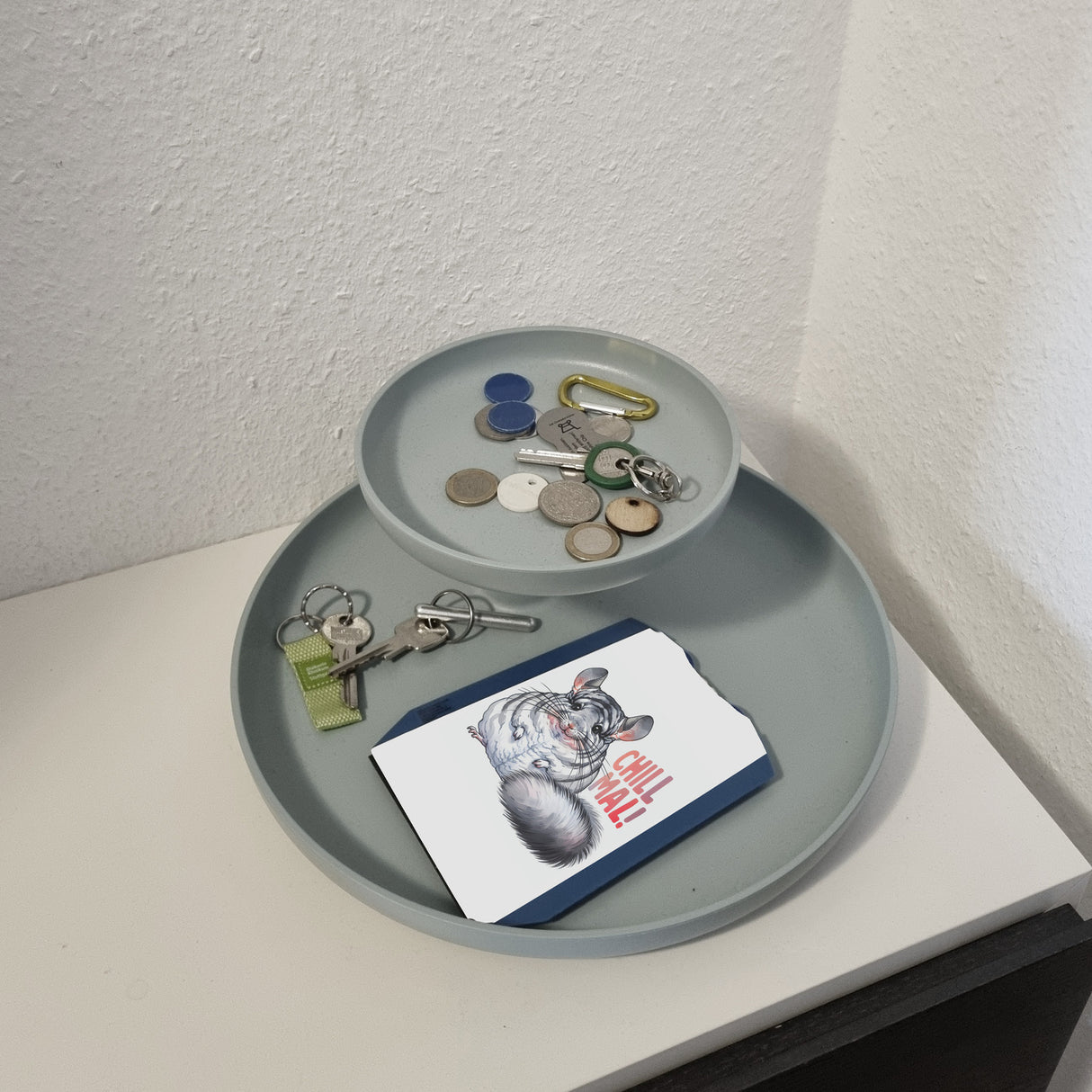 Pummeliges Chinchilla Parkscheibe mit Spruch Chill mal
