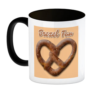 Brezelherz Kaffeebecher mit Spruch Brezel Fan