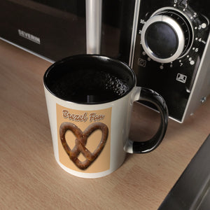 Brezelherz Kaffeebecher mit Spruch Brezel Fan