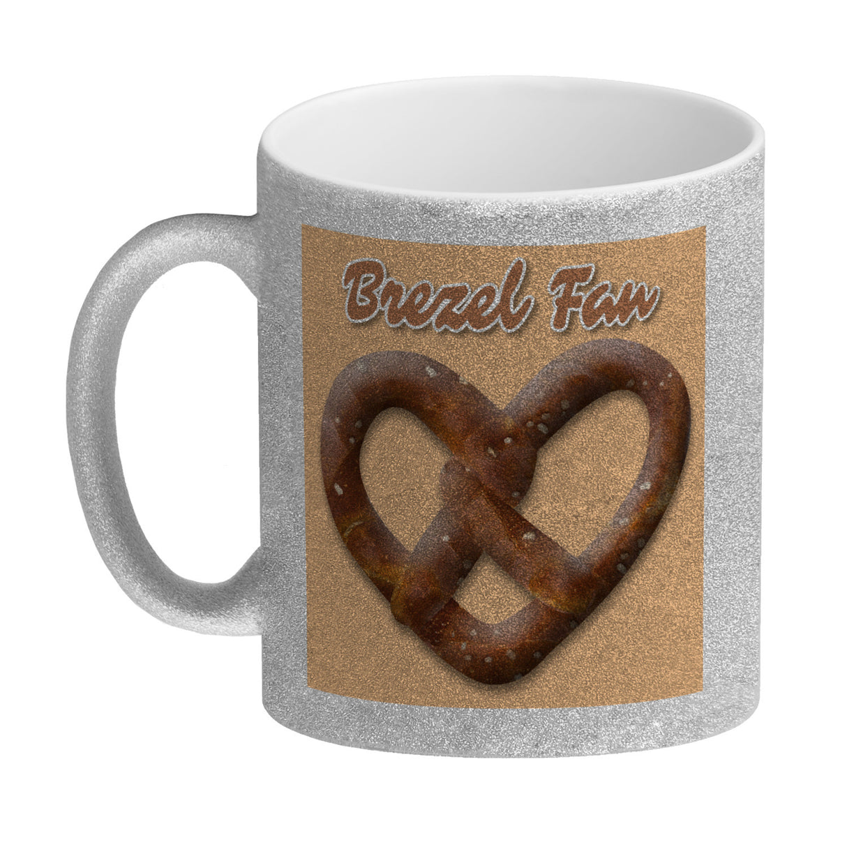 Brezelherz Kaffeebecher mit Spruch Brezel Fan