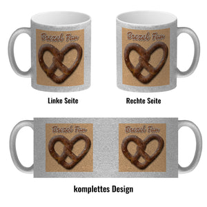 Brezelherz Kaffeebecher mit Spruch Brezel Fan
