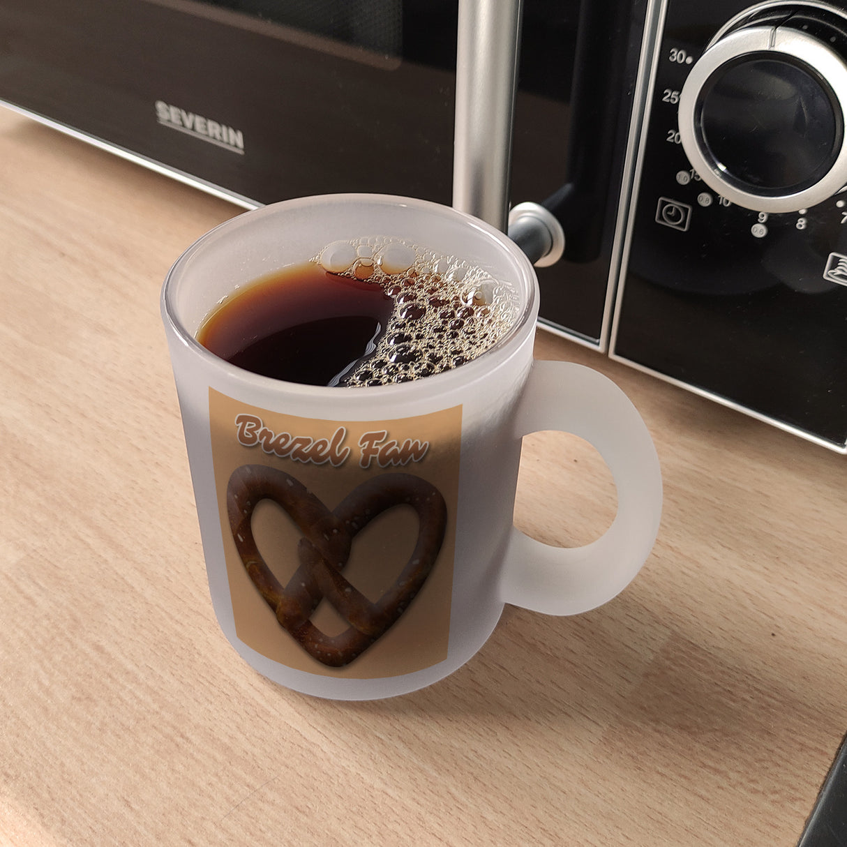 Brezelherz Kaffeebecher mit Spruch Brezel Fan
