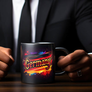 Germany Deutschlandflagge Tasse in Schwarz