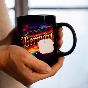 Germany Deutschlandflagge Tasse in Schwarz