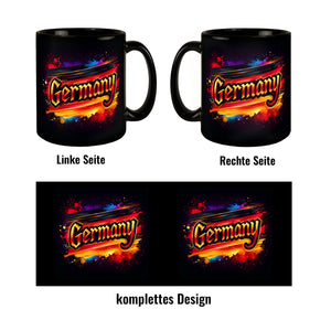 Germany Deutschlandflagge Tasse in Schwarz