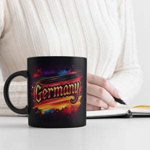 Germany Deutschlandflagge Tasse in Schwarz