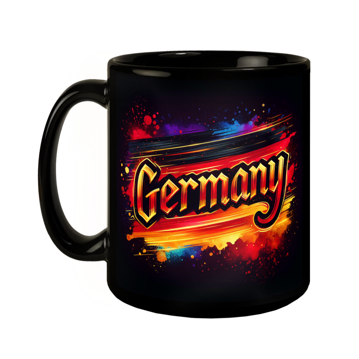 Germany Deutschlandflagge Tasse in Schwarz