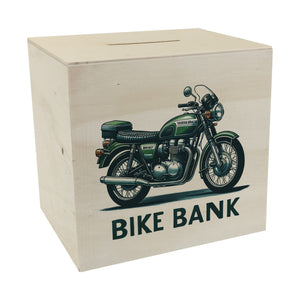 Retro Touring Motorrad Spardose mit Spruch Bike Bank