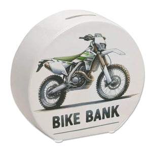 Enduro Motorrad Spardose mit Spruch Bike Bank