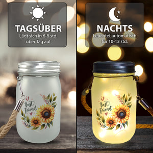 Beste Freundin Sonnenblume Solarlicht mit Spruch Best friend