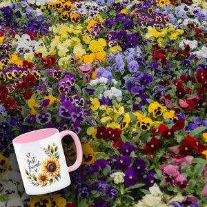Beste Freundin Sonnenblume Kaffeebecher mit Spruch Best friend