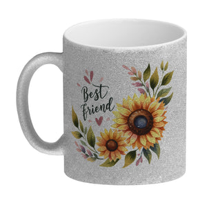Beste Freundin Sonnenblume Kaffeebecher mit Spruch Best friend