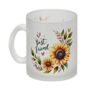 Beste Freundin Sonnenblume Kaffeebecher mit Spruch Best friend