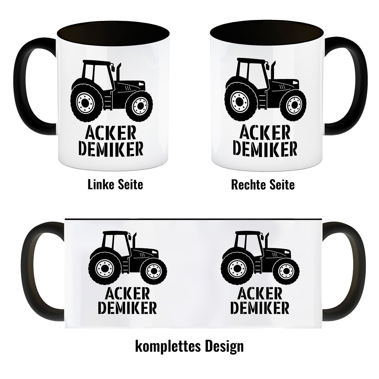 Traktor Kaffeebecher mit Spruch Ackerdemiker