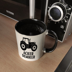 Traktor Kaffeebecher mit Spruch Ackerdemiker