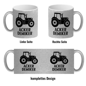 Traktor Kaffeebecher mit Spruch Ackerdemiker