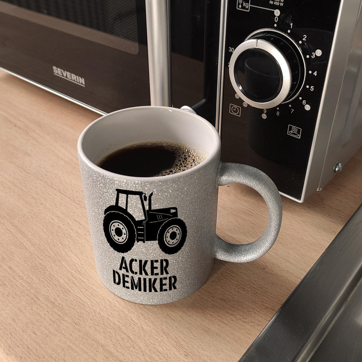 Traktor Kaffeebecher mit Spruch Ackerdemiker