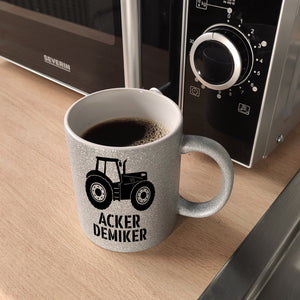 Traktor Kaffeebecher mit Spruch Ackerdemiker