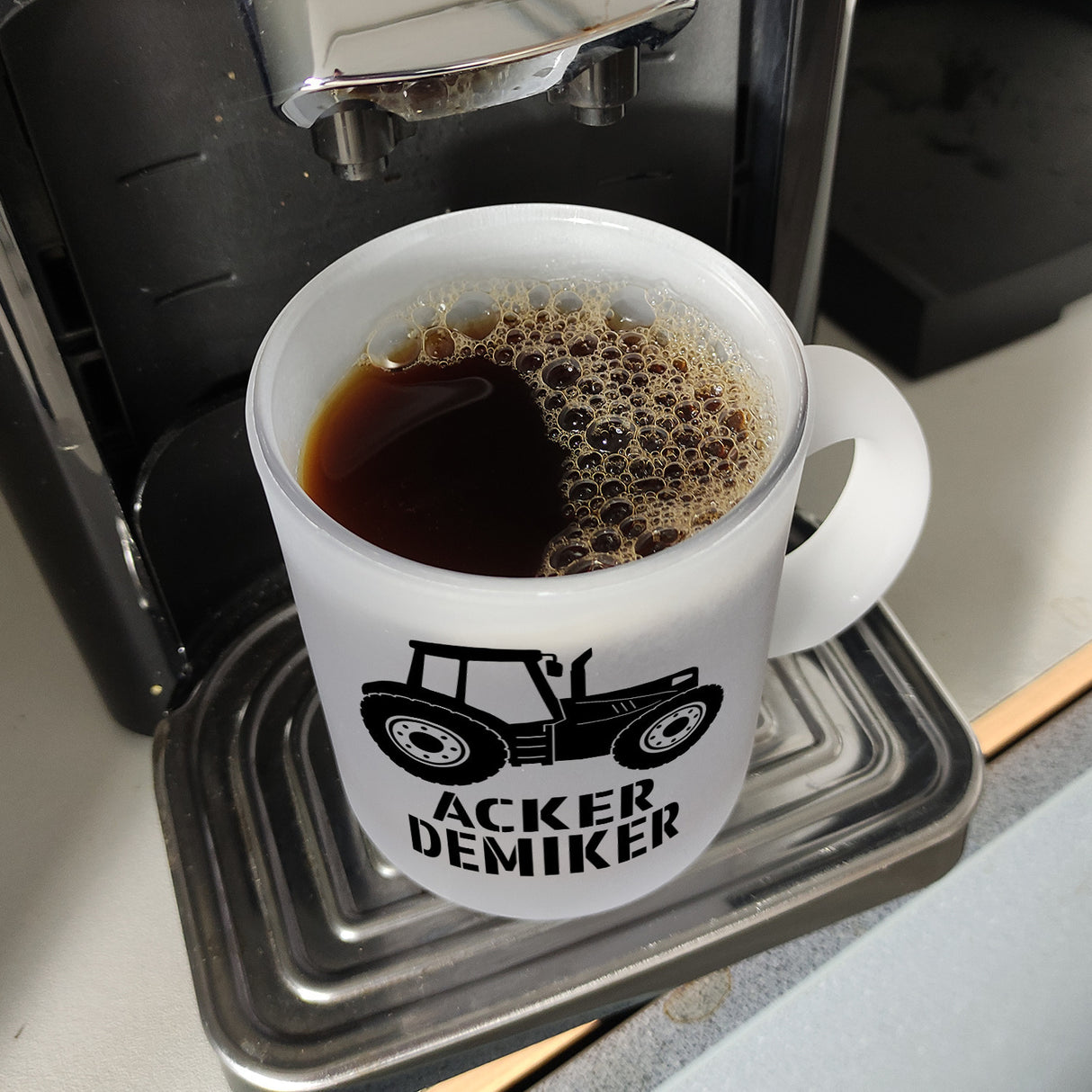 Traktor Kaffeebecher mit Spruch Ackerdemiker