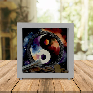Yin und Yang Aquarell Spardose