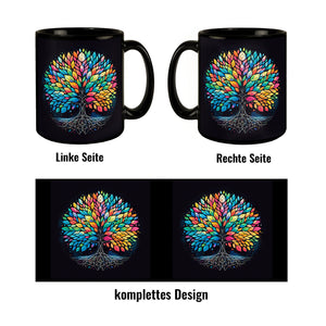 Lebensbaum Tasse in Schwarz