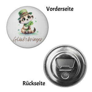 Erdmännchen Glücksbringer Magnet rund