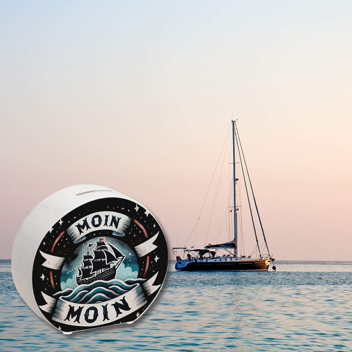 Segelschiff Moin Moin Spardose