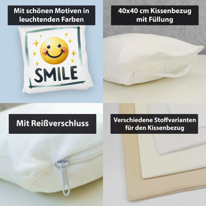 Smile Emoticon Kissen