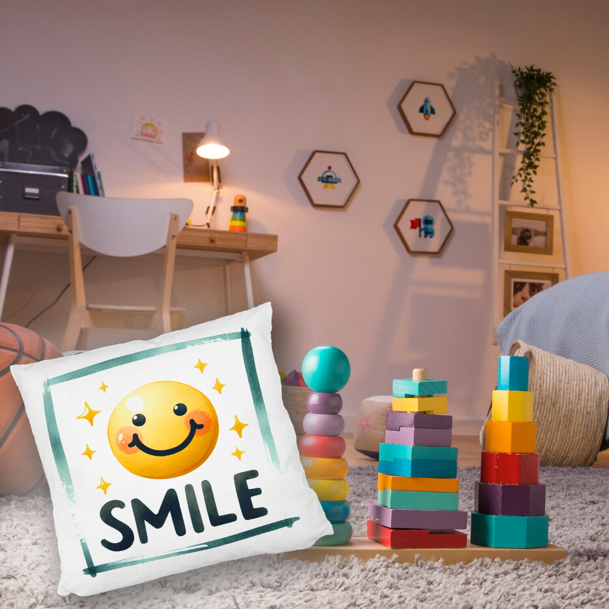 Smile Emoticon Kissen