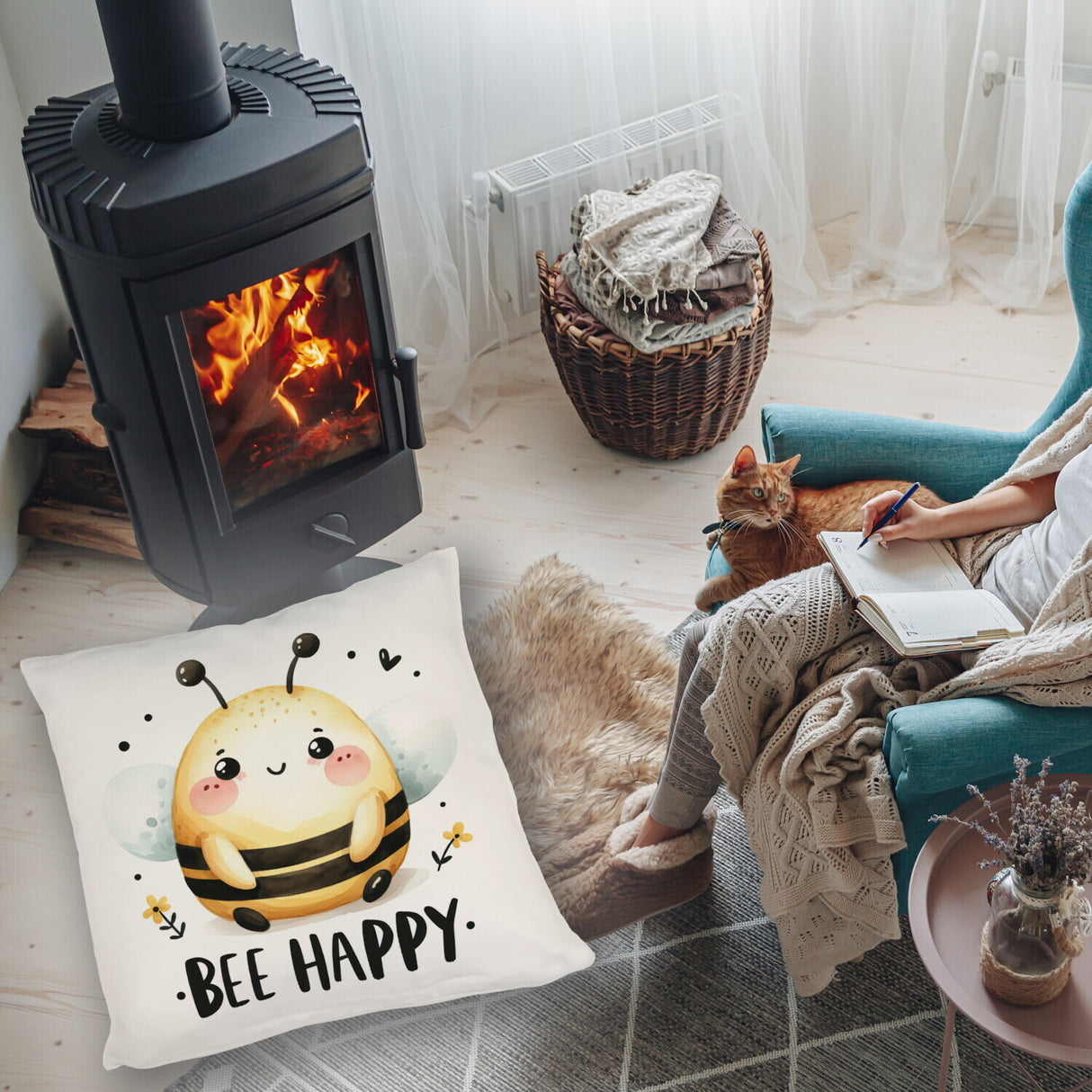 Biene Bee Happy Kissen