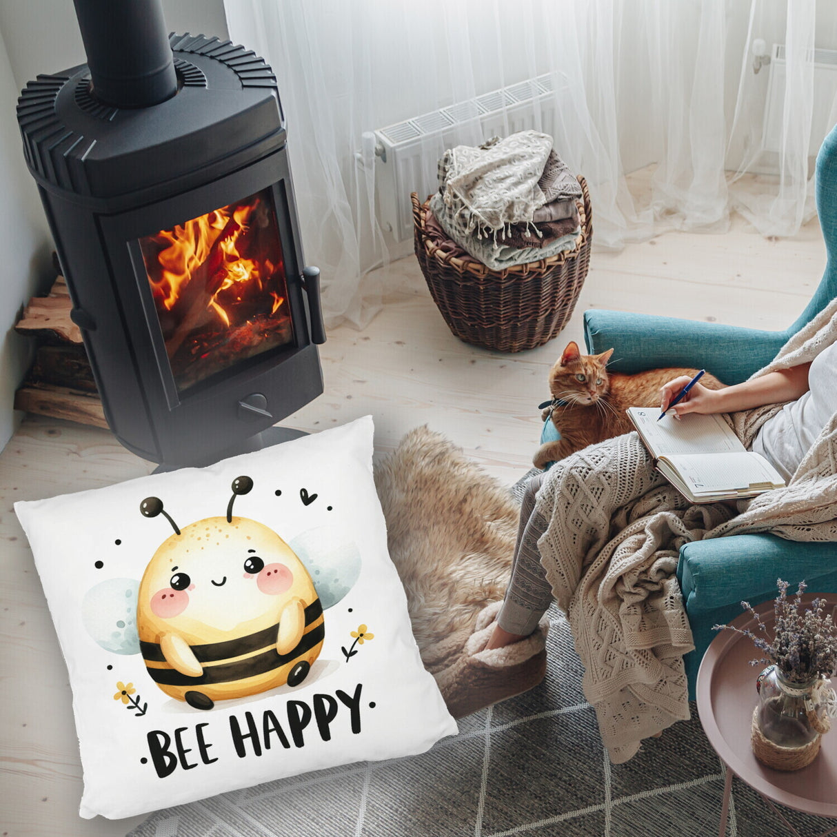 Biene Bee Happy Kissen
