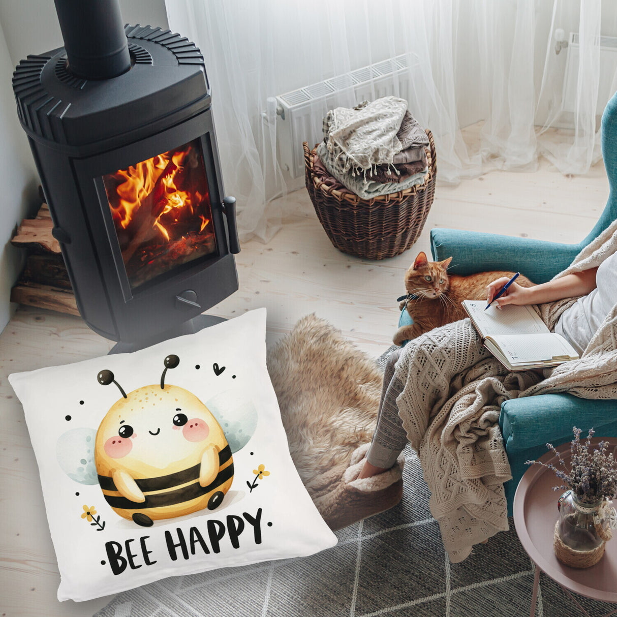 Biene Bee Happy Kissen