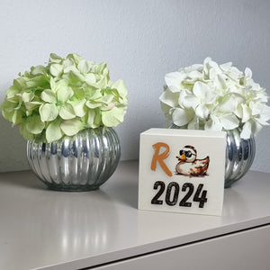 Ente mit Sonnenbrille Spardose mit Spruch Rente 2024