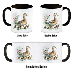 Ente mit Küken Kaffeebecher