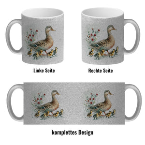 Ente mit Küken Kaffeebecher