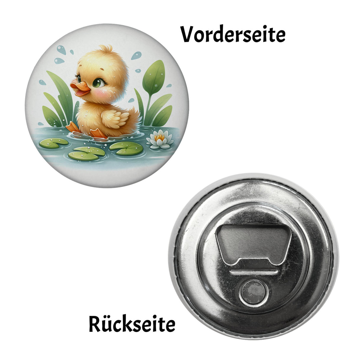 Planschente Ente Magnet rund