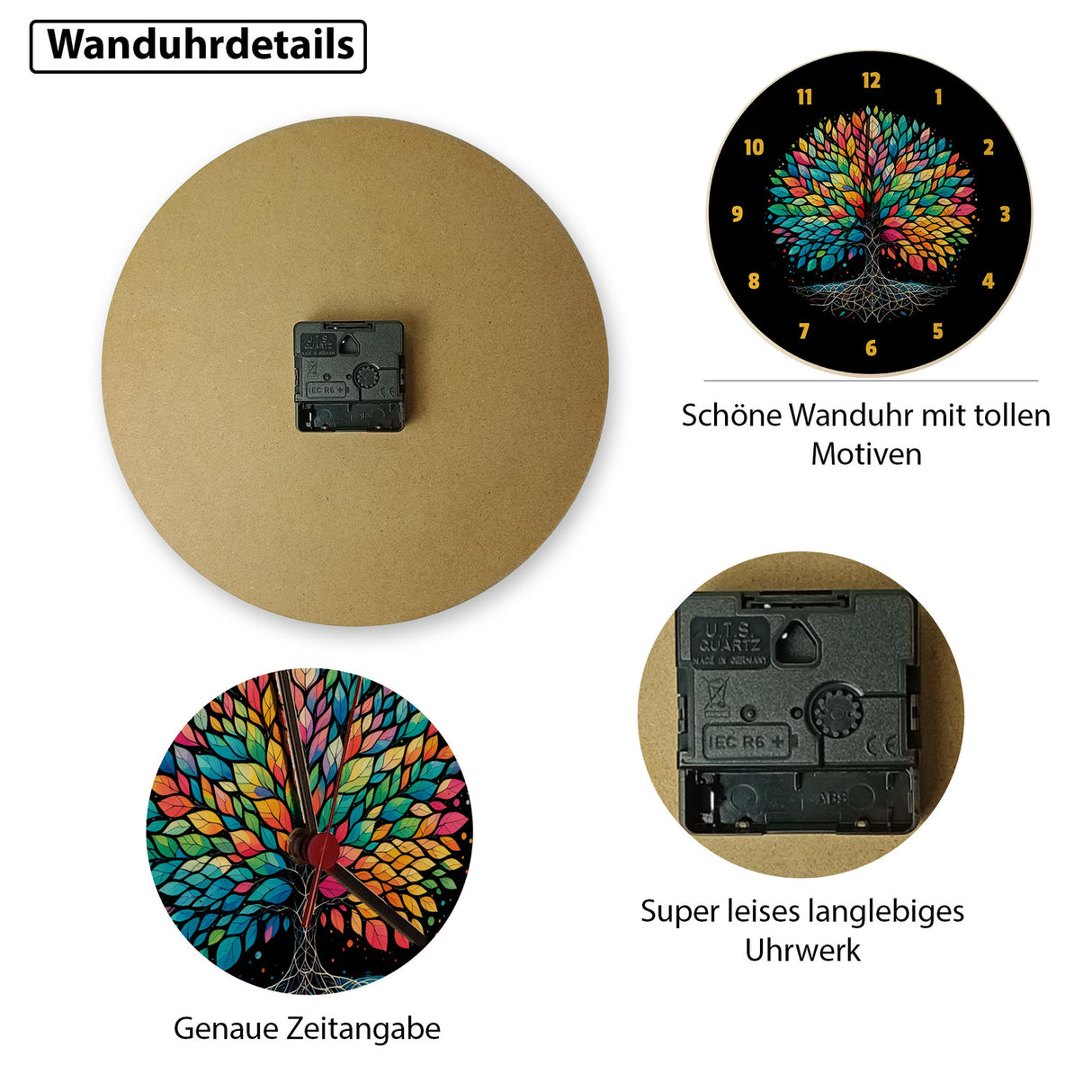 Lebensbaum Wanduhr