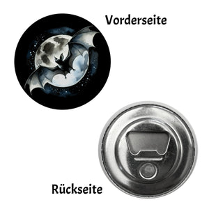 Fledermaus im Mondlicht Magnet rund