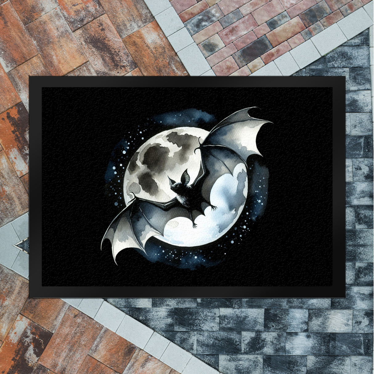 Fledermaus im Mondlicht Fußmatte in 35x50 cm