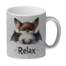 Baby Fledermaus Kaffeebecher mit Spruch Relax