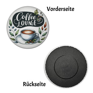 Coffee Lounge Magnet rund