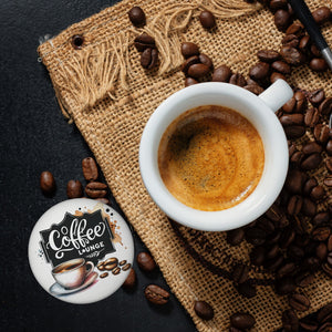 Coffee Lounge Magnet rund