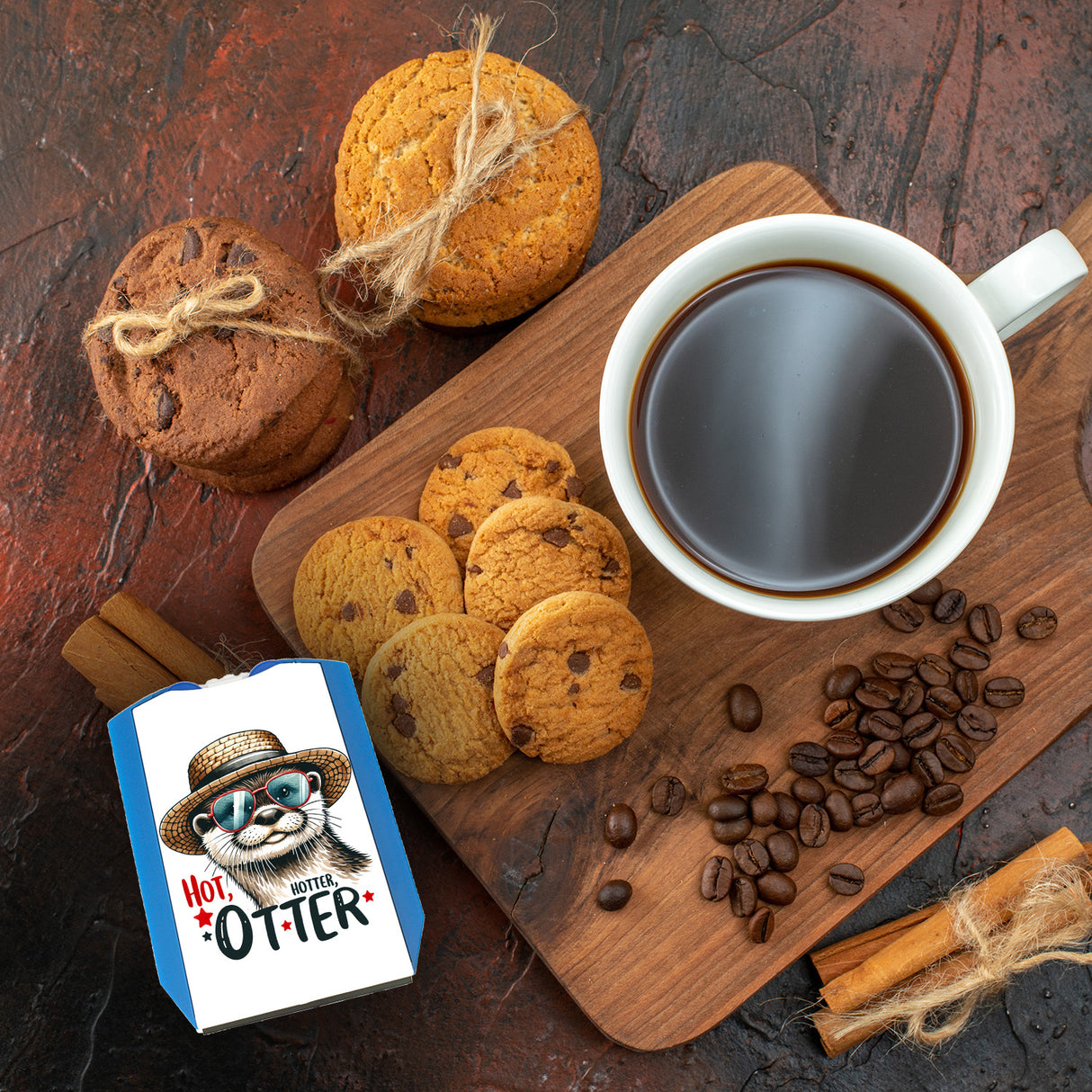 Otter mit Sonnenbrille und Strohhut Parkscheibe mit Spruch Hot Hotter Otter