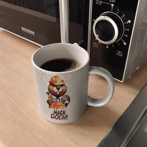 Biber Kaffeebecher mit Spruch Mach doch!