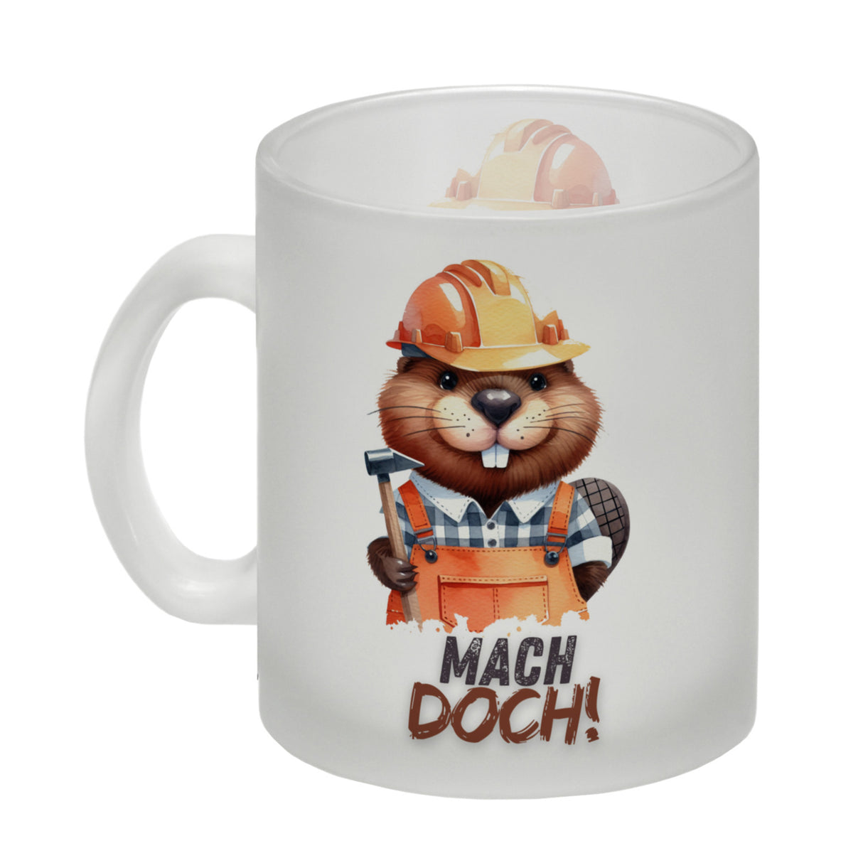 Biber Kaffeebecher mit Spruch Mach doch!